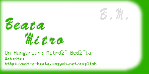 beata mitro business card